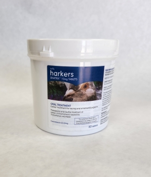 Spartrix for Pigeons: Trichomoniasis - Canker - Frounce - 50 x 10 mg Tablets